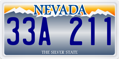 NV license plate 33A211