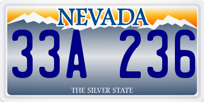 NV license plate 33A236