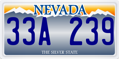 NV license plate 33A239