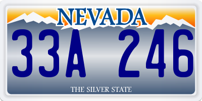 NV license plate 33A246