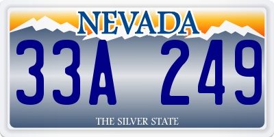 NV license plate 33A249