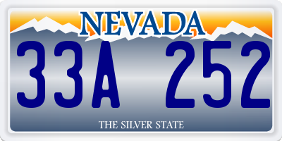 NV license plate 33A252