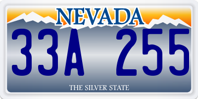 NV license plate 33A255