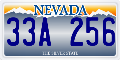 NV license plate 33A256