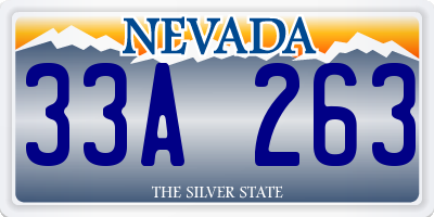 NV license plate 33A263