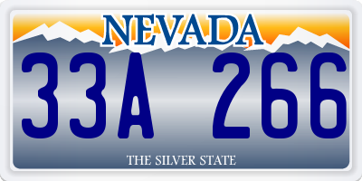 NV license plate 33A266