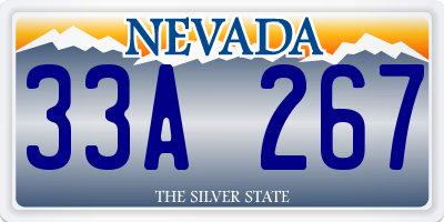NV license plate 33A267