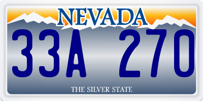NV license plate 33A270