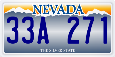 NV license plate 33A271