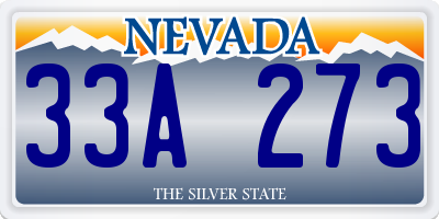 NV license plate 33A273