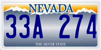 NV license plate 33A274