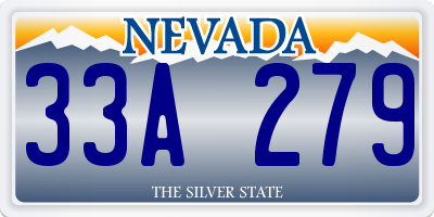 NV license plate 33A279