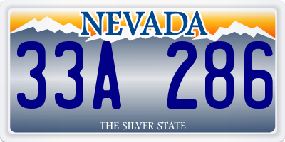 NV license plate 33A286