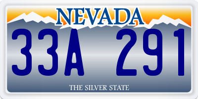 NV license plate 33A291
