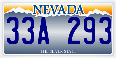 NV license plate 33A293