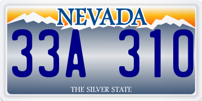 NV license plate 33A310