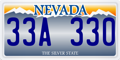 NV license plate 33A330