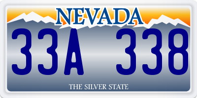 NV license plate 33A338