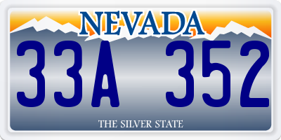 NV license plate 33A352