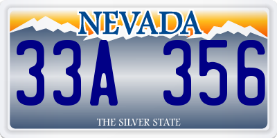 NV license plate 33A356
