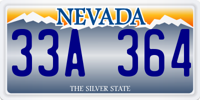 NV license plate 33A364