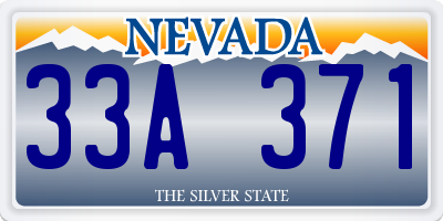 NV license plate 33A371