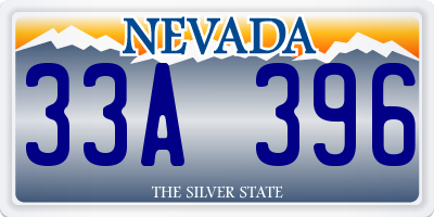 NV license plate 33A396