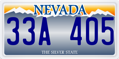 NV license plate 33A405