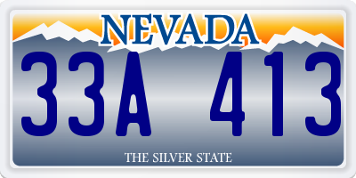 NV license plate 33A413