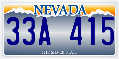 NV license plate 33A415