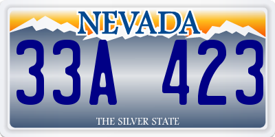 NV license plate 33A423