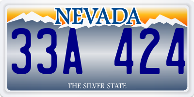NV license plate 33A424