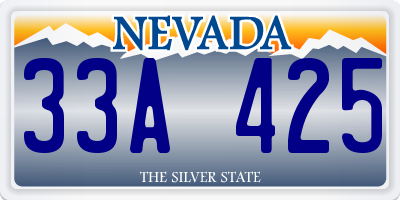 NV license plate 33A425