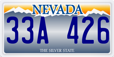 NV license plate 33A426