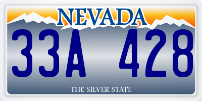 NV license plate 33A428