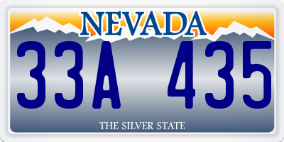NV license plate 33A435