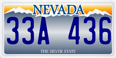 NV license plate 33A436