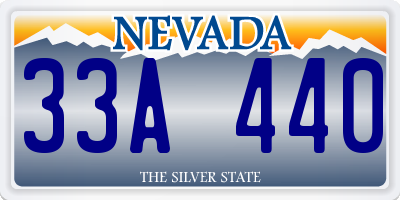 NV license plate 33A440