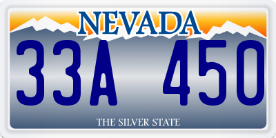 NV license plate 33A450