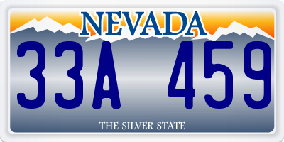 NV license plate 33A459