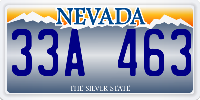 NV license plate 33A463