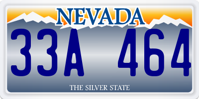 NV license plate 33A464