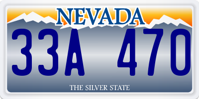 NV license plate 33A470