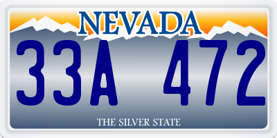 NV license plate 33A472