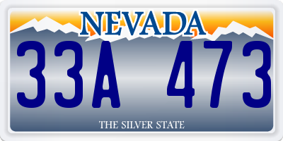 NV license plate 33A473