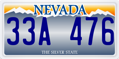 NV license plate 33A476
