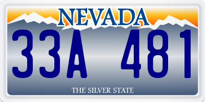 NV license plate 33A481