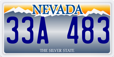 NV license plate 33A483