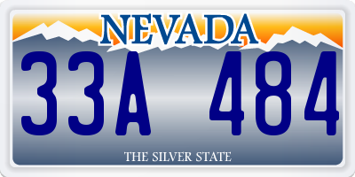 NV license plate 33A484