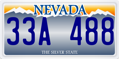 NV license plate 33A488